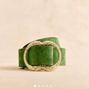 Sezane Gaia belt - green apple 80